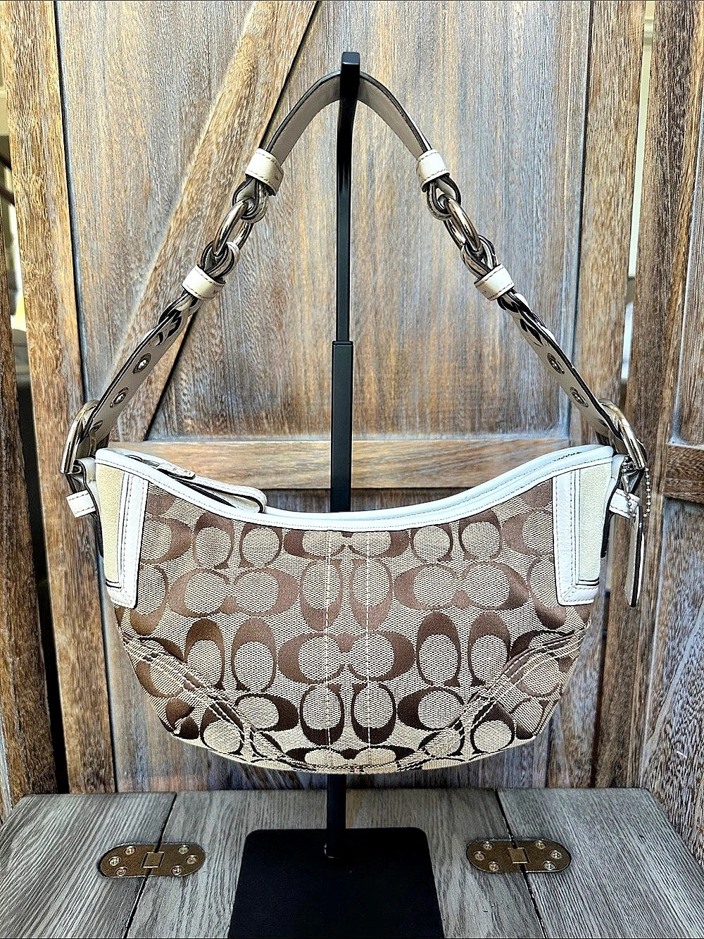 Coach Vintage Y2K Soho Hobo Signature Jacquard Shoulder Bag RARE Hard to Find